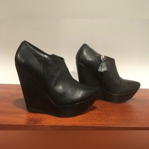 Madison Harding calf wedge platform ankle boot